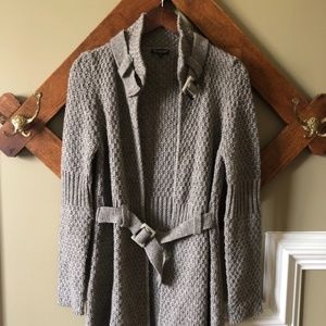 Italian Wool Cardigan/Duster with Belted Front